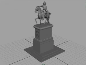 est&aacute;tua equestre de Lu&iacute;s XIV Modelo 3D