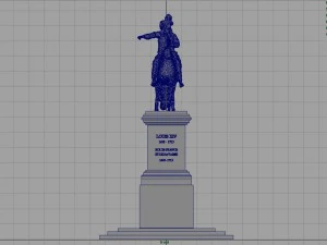est&aacute;tua equestre de Lu&iacute;s XIV Modelo 3D