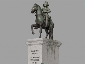 equestrian statue of louis xiv Modelo 3D