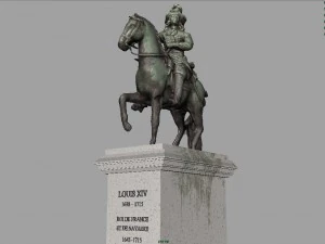 est&aacute;tua equestre de Lu&iacute;s XIV Modelo 3D