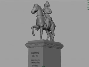 est&aacute;tua equestre de Lu&iacute;s XIV Modelo 3D