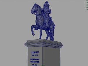 equestrian statue of louis xiv Modelo 3D