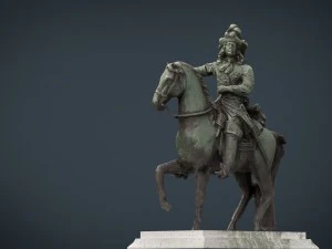 est&aacute;tua equestre de Lu&iacute;s XIV Modelo 3D