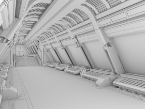 spaceship corridor 2 3D 모델