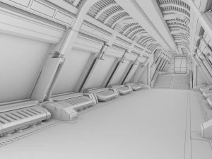 corridoio dell'astronave 2 Modello 3D