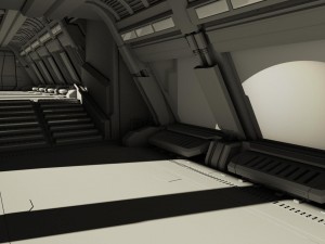 spaceship corridor 2 3D 모델