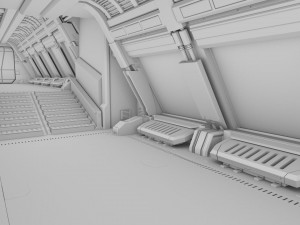 spaceship corridor 2 3D 모델
