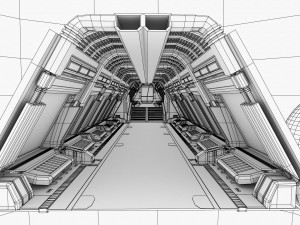 spaceship corridor 2 3D 모델