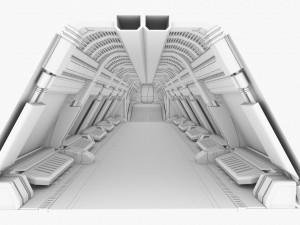 spaceship corridor 2 3D 모델