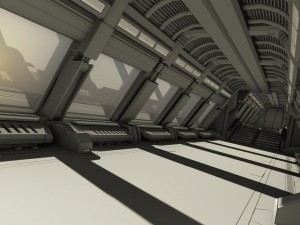 spaceship corridor 2 3D 모델