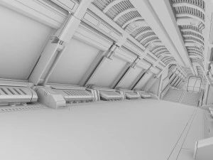 corridoio dell'astronave 2 Modello 3D