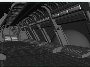 spaceship corridor 2 3D 모델