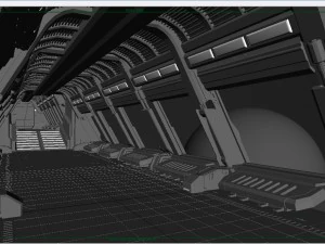 corridoio dell'astronave 2 Modello 3D
