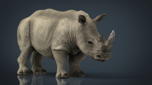 white rhinoceros 3D मॉडल .c4d .max .obj .3ds .fbx .stl .blend 