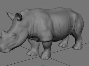 white rhinoceros 3D मॉडल