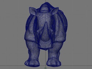 white rhinoceros 3D मॉडल