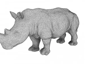 white rhinoceros 3D Model