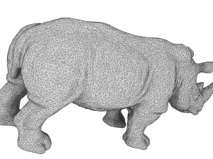 white rhinoceros 3D मॉडल