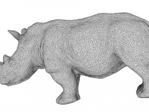 white rhinoceros 3D मॉडल