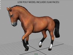 dressage horse 3D Model