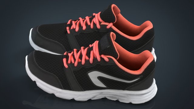 womens sneakers 3D Model .c4d .max .obj .3ds .fbx .stl .blend 