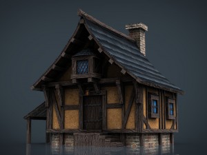 medieval town house 1 3D Model