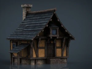medieval town house 1 3D Model