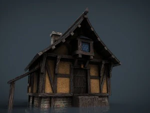 medieval town house 1 3D Model