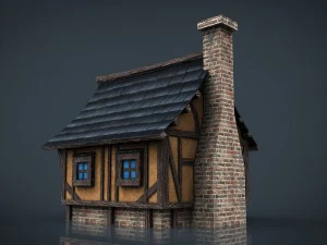 medieval town house 1 3D Model
