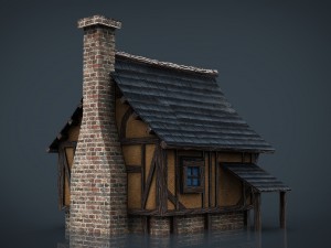 medieval town house 1 3D-Modell