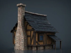 medieval town house 1 3D Model