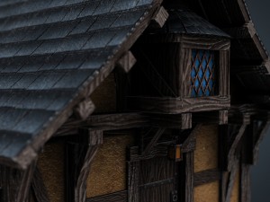 medieval town house 1 3D-Modell