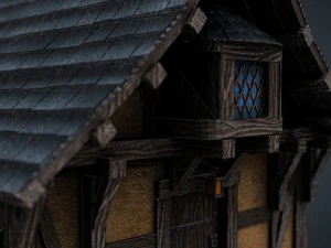 medieval town house 1 3D Model