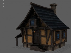 medieval town house 1 3D-Modell