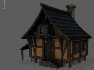 medieval town house 1 3D Model