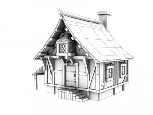 medieval town house 1 3D Model