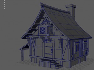 medieval town house 1 3D-Modell