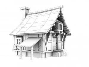 medieval town house 1 3D Model