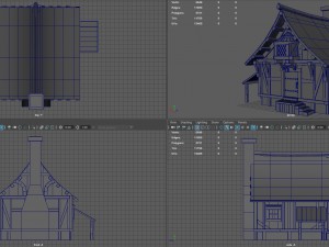 medieval town house 1 3D-Modell