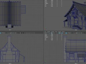 medieval town house 1 3D Model