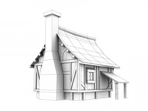 medieval town house 1 3D Model