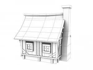 medieval town house 1 3D Model