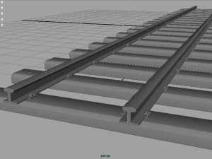 railway track 3D Model