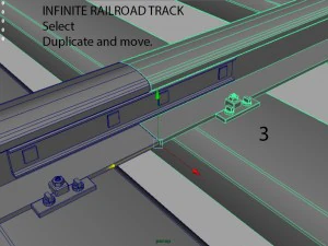 railway track 3D Model