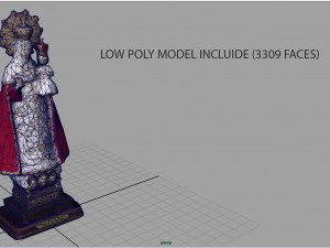 virgen de covadonga Modello 3D