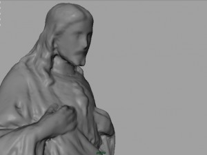 stone sacred heart of jesus 3D Model
