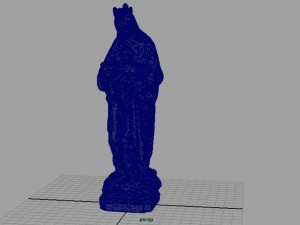 stone virgin mary with baby jesus 3D Model