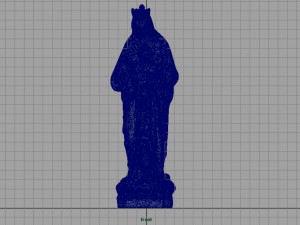 stone virgin mary with baby jesus 3D Model
