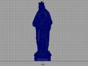 stone virgin mary with baby jesus 3D Model