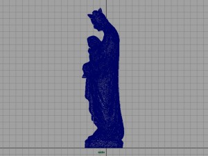 stone virgin mary with baby jesus 3D Model